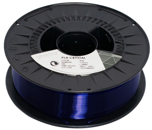 PLA filament CRYSTAL Blue 1,75 mm Smartfil 1 kg