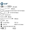 Klíče nástrčné a zástrčné sada 1/4" 45ks Fortum