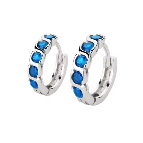 LUNICA Stříbrné kroužky MODRÝ OCEÁN 0633