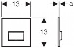 GEBERIT - Sigma50 Ovládání splachování pisoáru, bez výplně/chrom mat 116.016.00.5