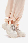 Dámské tenisky na platformě s ozdobným šněrováním béžové Evalianne 39
