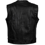 Pánská Kožená Vesta Massimo Bogart All Black Brixton Černá Velikost: 2XL