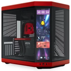 HYTE Y70 Touch Infinite Black Cherry / Počítačová skříň / 14,9" dotykový displej / Midi-Tower / E-ATX / bez zdroje (CS-HYTE-Y70TTI-RB)
