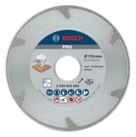 BOSCH Diamantový řezný kotouč PRO Marble / Řezný kotouč / 115x22,23 mm / Šířka řezu 2,2 mm / Mramor (2608602689)