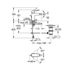 GROHE - Dice Bidetová baterie s výpustí, chrom 1018770000