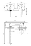 HOPA - Podomítková umyvadlová baterie TORINO-1F set Černá OLBAPM0010