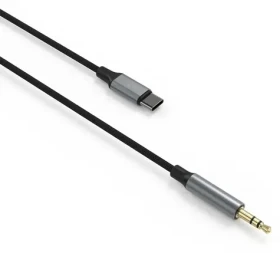 FIXED Link Space Gray / Audio kabel / USB-C na 3,5mm jack / opletený / DAC / 1,5 m (FIXA-CJ15-GR)