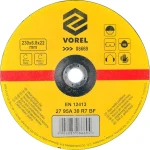 Vorel Brusný kotouč na kov 230x22x6,8 mm vypouklý / Brusný kotouč / 230x22 mm / Vypouklý