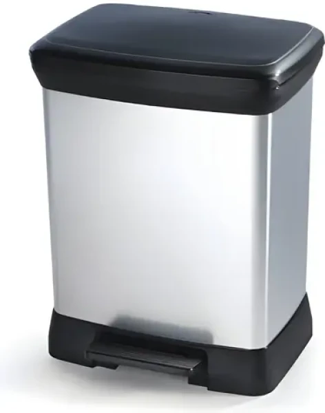 Curver Pedálový odpadkový koš 30 l stříbrná / Odpadkový koš / Pedálový / 30 l (50279)