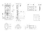GEBERIT - Duofix Set předstěnové instalace, klozetu Oudee a sedátka softclose, tlačítko Delta, bílá SANI11CA3136B