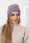 Fleecová čepice Patrycja K254 fialová+modrá UNI