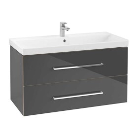 VILLEROY & BOCH - Avento Umyvadlová skříňka, 98x51x45 cm, 2 zásuvky, Crystal Grey A89200B1