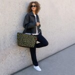 Nákupní taška přes rameno Reisenthel Shopper M Teddy leo olive