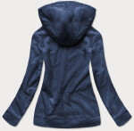Tmavě modrá dámská plyšová mikina model 15512698 námořnická modrá XL (42) - J.STYLE