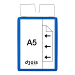 Djois identifikační kapsa se závěsem, A5, modrá, 10 ks