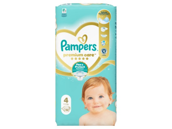 Pampers Premium Care, vel. 4, 52 ks