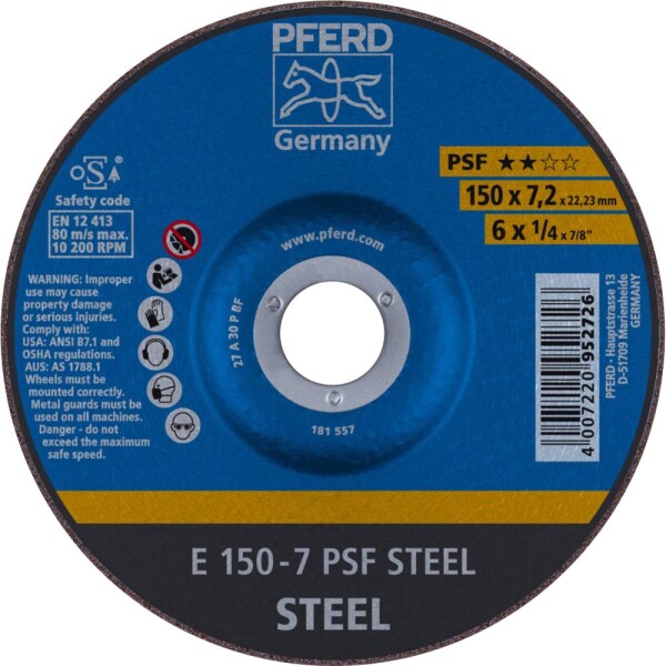 PFERD 62015628 E 150-7 PSF STEEL brusný kotouč lomený Průměr 150 mm 10 ks