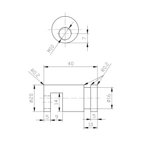 SAPHO - Závěsný háček na sprchovou zástěnu, zlato mat 1301-08GB