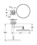 GROHE - Allure Kosmetické nástěnné zrcátko, Cool Sunrise 40967GL1