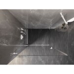 MEXEN/S - Lunar-B sprchový kout dveře křídlové levá 95 x 90, transparent, bílá 832-095-090-20-00-L