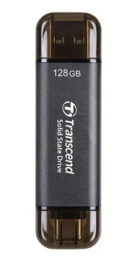 Transcend ESD310C 128GB černá / Externí SSD disk / USB-A/C 3.2 Gen 2 / R: 1050 MB/s / W: 700 MB/s (TS128GESD310C)