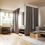 Teleskopický rám pro závěsy a dělení prostoru Umbra ANYWHERE - stříbrný