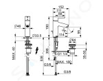 HANSA - Vantis Style Elektronická umyvadlová baterie, bateriové napájení, matná černá 5460220933