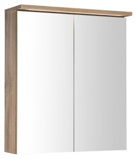 AQUALINE - KAWA STRIP galerka s LED osvětlením 60x70x22cm, dub emporio WGL36S