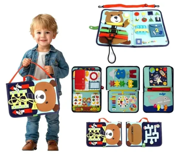 2Kids Toys Senzorická busy kniha Medvídek