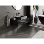 MEXEN/S - Orio koupelnová skříňka pod umyvadlo 100 cm s deskou, 1 šuplík, černá lesk 91A10-10023-1-BFC70