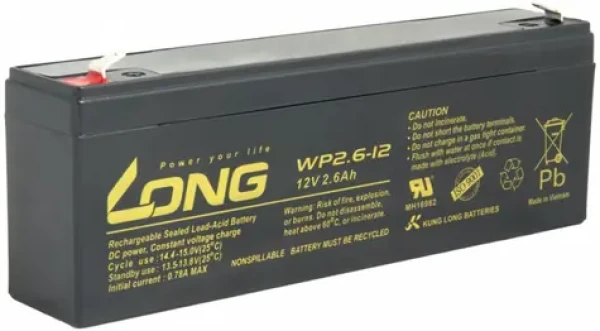 LONG olověný akumulátor 12V 2.6Ah F1 (449840-A)