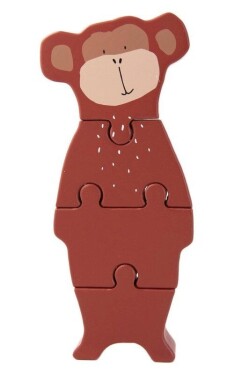 Dřevěné puzzle pro děti pan opičák