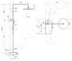 RAVAK - Termo Sprchový set s termostatem, průměr 25 cm, 3 proudy, chrom/bílá X070161