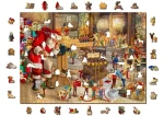WOODEN CITY Dřevěné puzzle Santova dílna 2v1