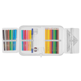 Školní penál Herlitz 1-patrový 2 chlopně vybavený - Stíhačka