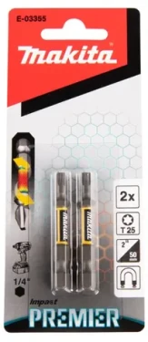 Makita E-03355 Impact Premier (E-form) Sada torzních bitů T25-50mm (2 ks) (E-03355)