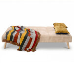 Trojmístná rozkládací pohovka, krémová, látka, ASB-C3030 CRM6