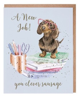 Přání Wrendale Designs Clever Sausage - Jezevčík