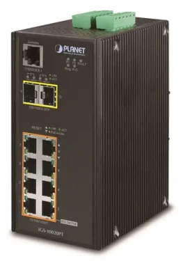 PLANET IGS-10020PT / Switch průmyslový / L3 / 8x GLAN PoE / 2x 2,5G SFP / IP30 (IGS-10020PT)