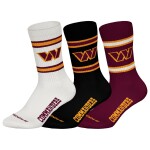 Pánské ponožky Washington Commanders NFL Team Set Crew (3 páry) Velikost: 39–42