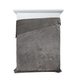 DumDekorace Moderní prošívaný přehoz LUIZ tmavě šedý Šířka: 170 cm | Délka: 210 cm