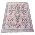 DumDekorace Romantický vintage koberec s botanickým vzorem Šířka: 160 cm | Délka: 220 cm