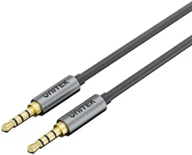 Unitek AUX kabel miniJack zlacený / Audio kabel / Jack 3,5 mm (M-M) / pozlacené konektory / 1 m (Y-C926ABK)
