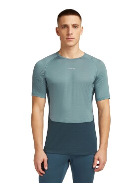Pánské merino tričko s krátkým rukávem ICEBREAKER Mens 125 ZoneKnit SS Crewe, Abyss/Blue Ash velikost: L