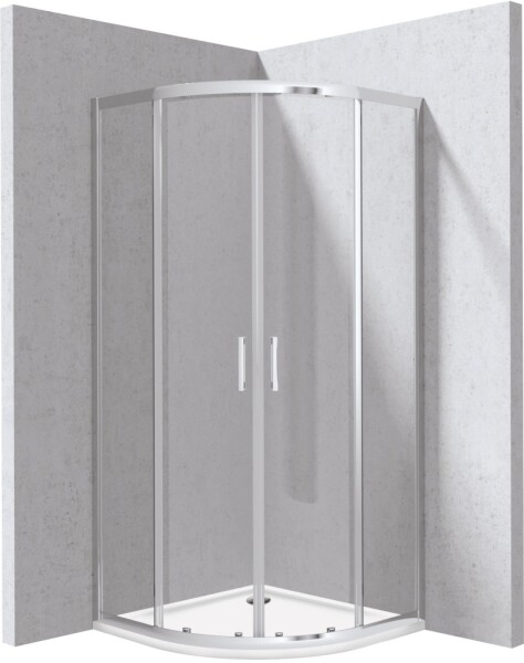 DEANTE - Funkia Evo čtvrtkruh sprchový kout s vaničkou, 80x80 cm KYPP0088P