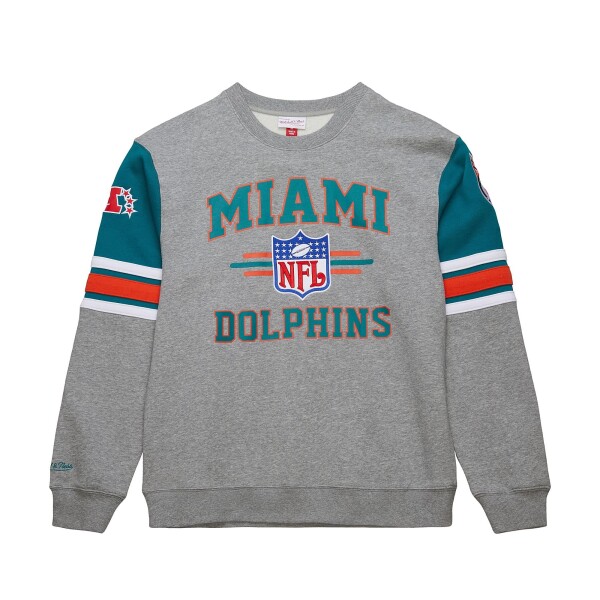 Mitchell & Ness Pánská mikina Miami Dolphins NFL All Over Crew 4.0 Velikost: L