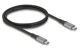 DeLock USB-C - USB-C 1 m / Kabel / USB4 Gen 2x2 40 Gbps / PD 3.1 240W / DisplayPort 2.0 Alt Mode / Thunderbolt 3 (81191)