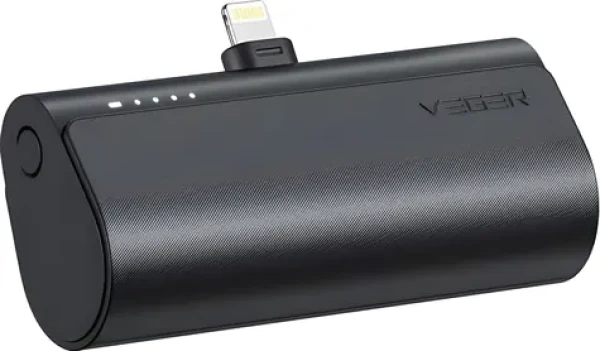 Veger PlugOn černá / Powerbanka / 5000 mAh (PLUGON-L)