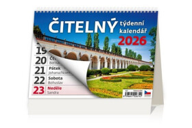 Kalendář stolní 2026 - Čitelný týdenní