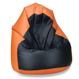 FRONTI Sedací pytel SAKO 100 cm - světleoranžová + černá